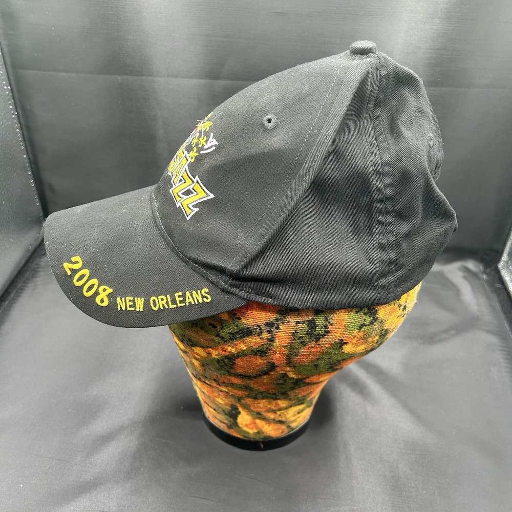 Jazz New Orleans‎ Hat 2008 Black Baseball Cap Hat Sun Products Adult Adjustable - Picture 2 of 8